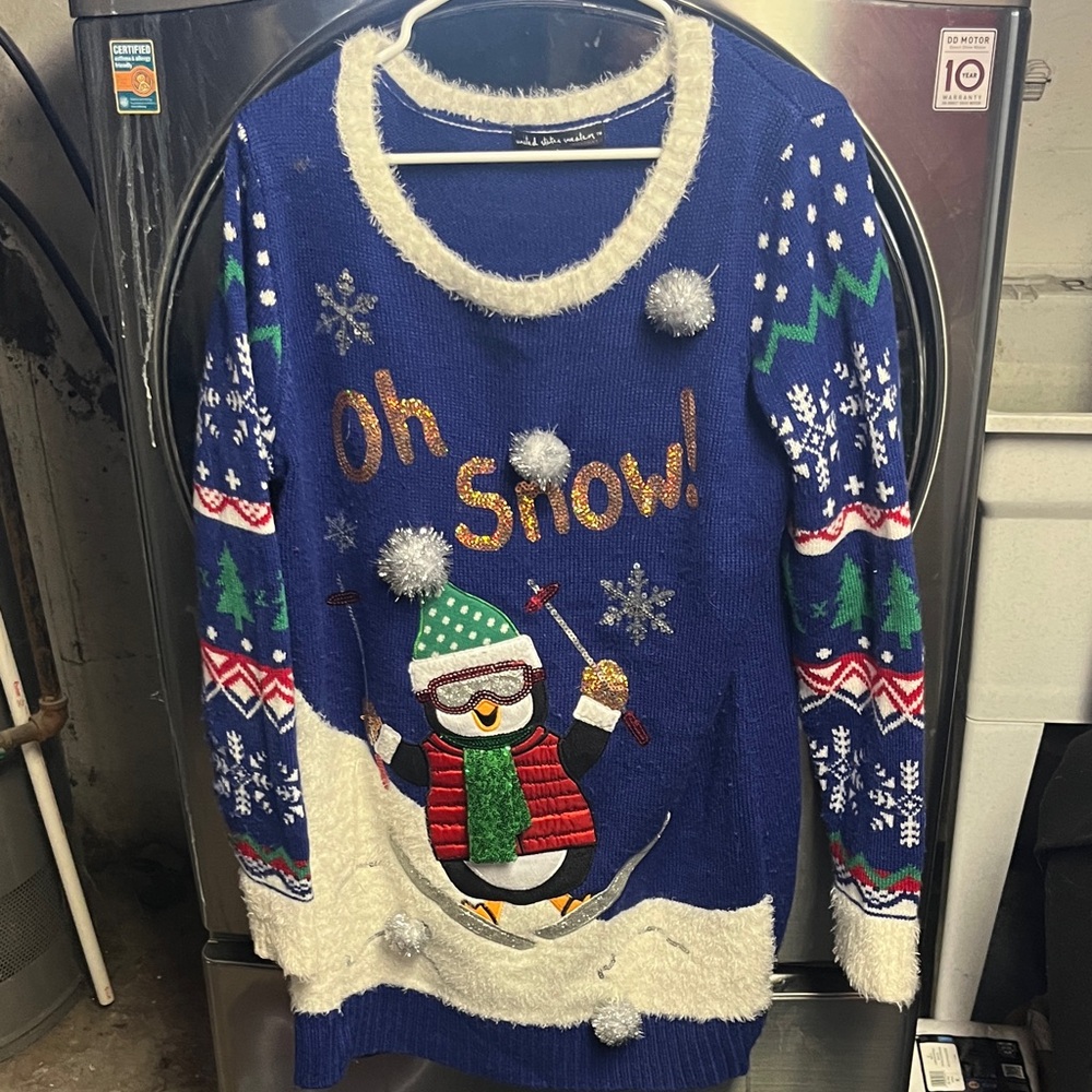 United States Sweaters Blue 'Oh Snow!' Penguin Sweater